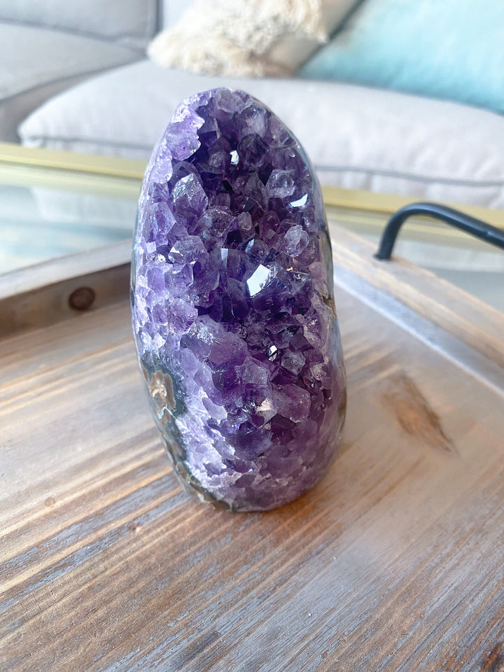 TALL Amethyst Cathedral Cluster - Protection - Energy Cleanse Crystal - Calming - Creativity - Psychic