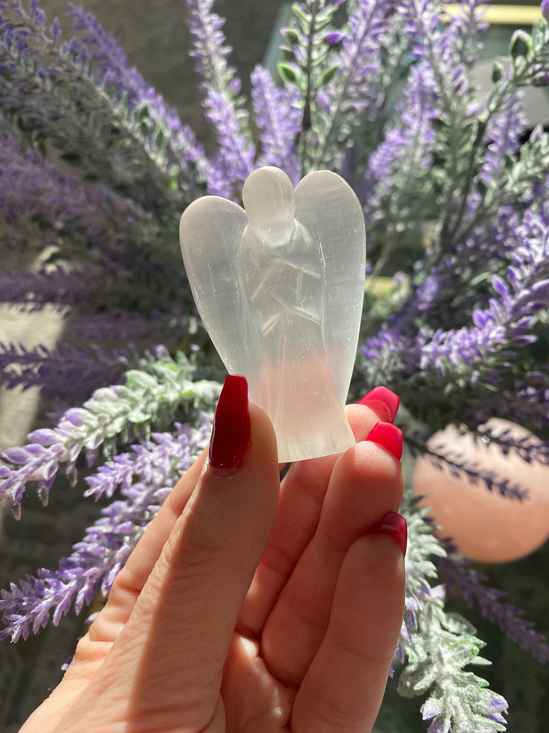2" Selenite Angel Carving