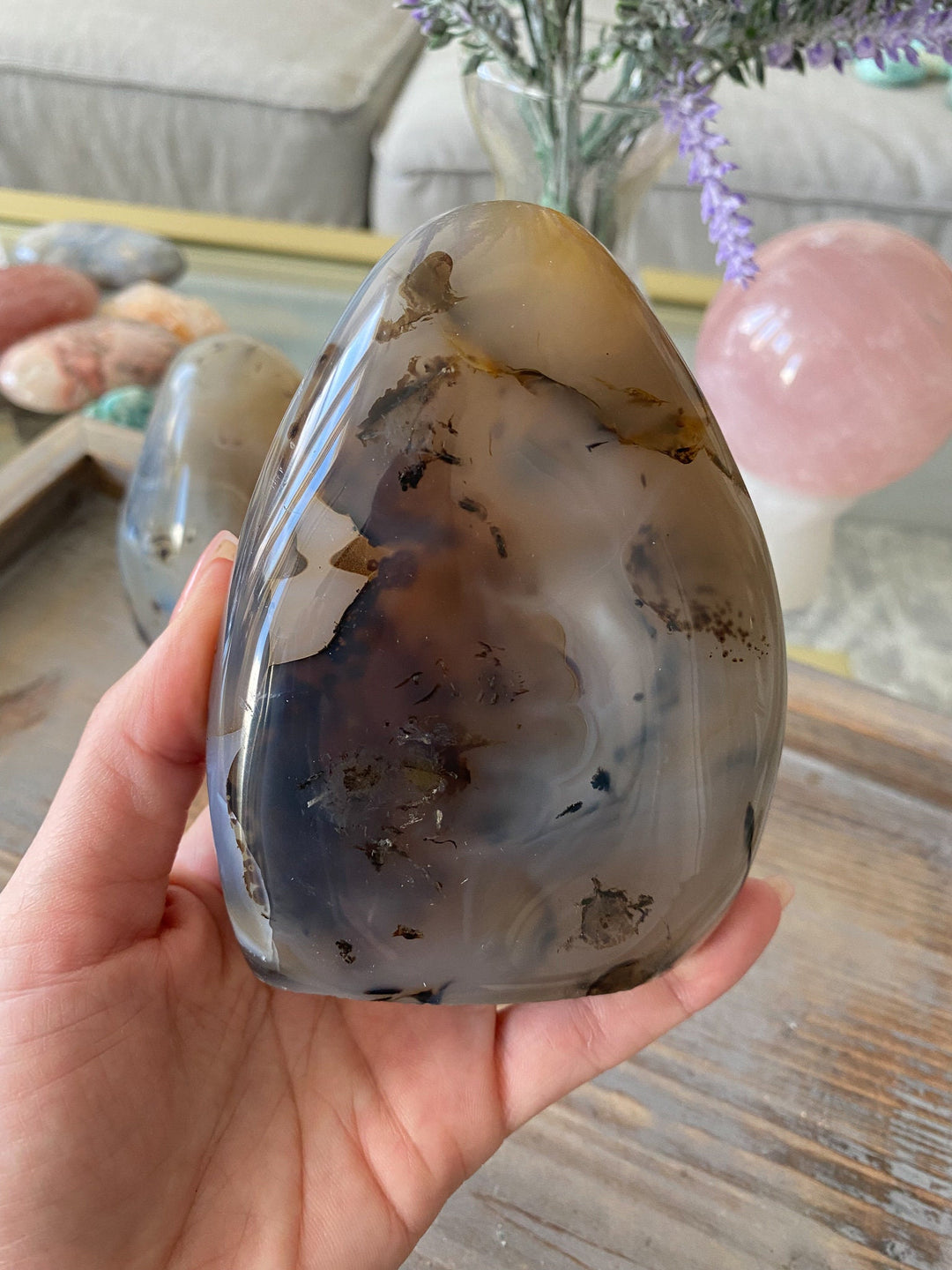 Dendritic Agate Freeform, 4" Tall