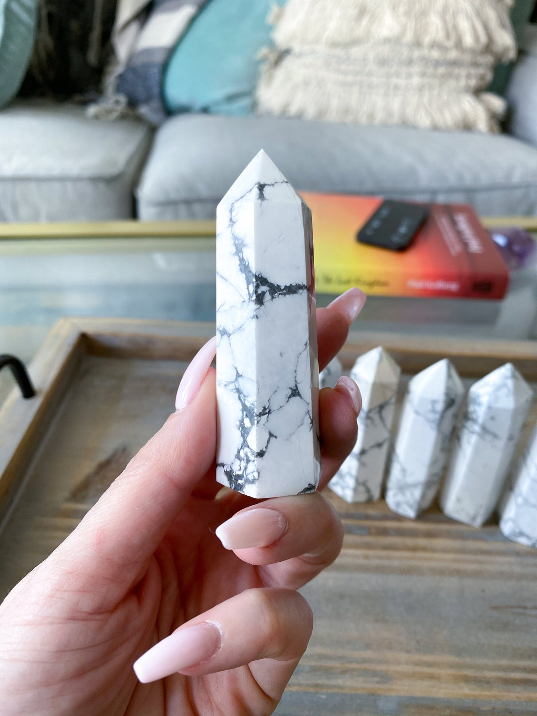 Howlite Crystal Tower