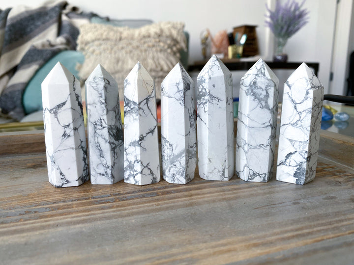 Howlite Crystal Tower