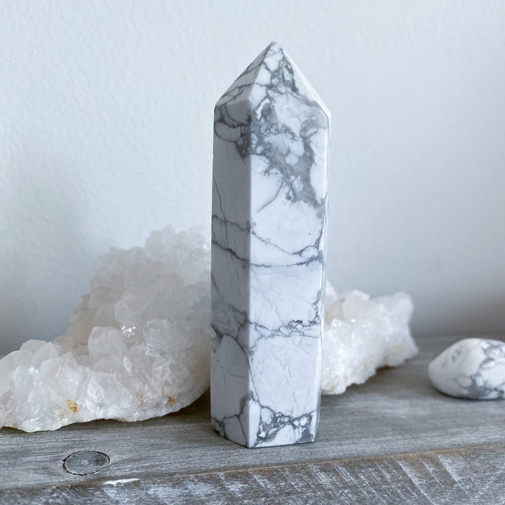 Howlite Crystal Tower