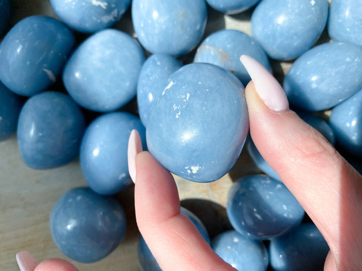 Angelite Tumble or Pebble Stone