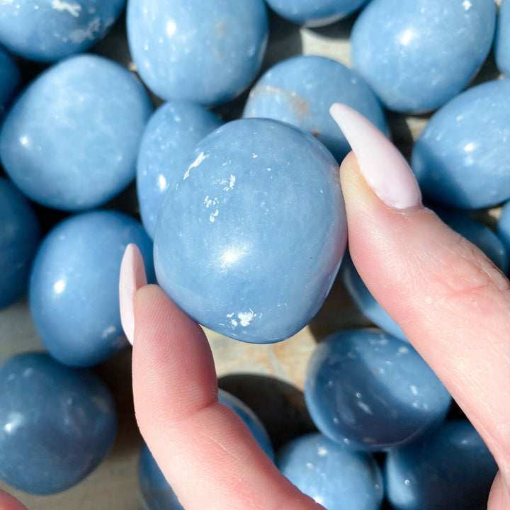 Angelite Pebble or Tumble Stone