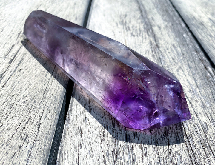 Smokey Amethyst Scepter Root Wand Fully Polished