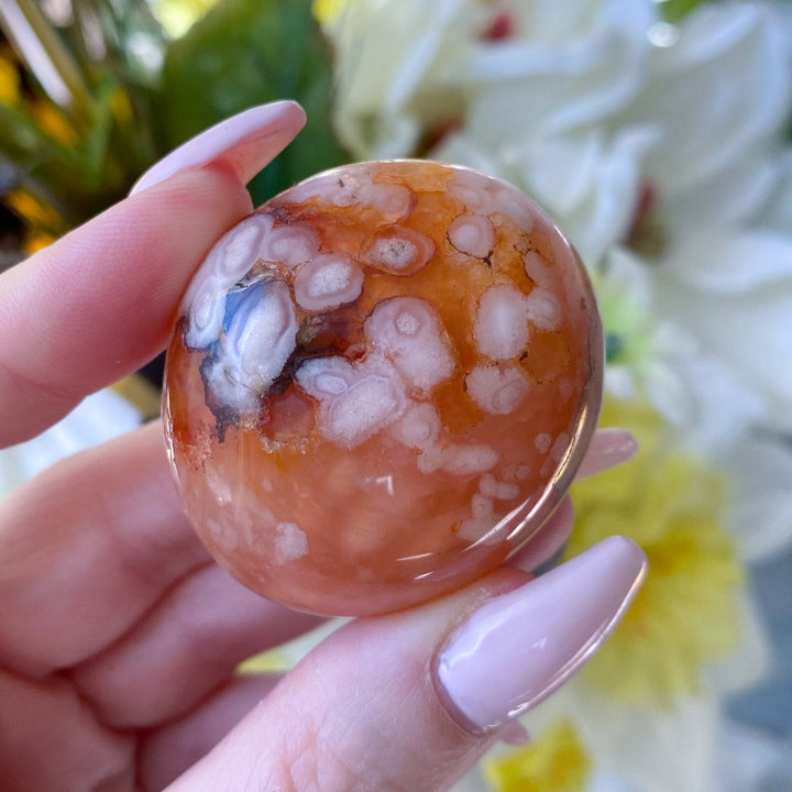 Flower Agate Palm Stone: You Choose