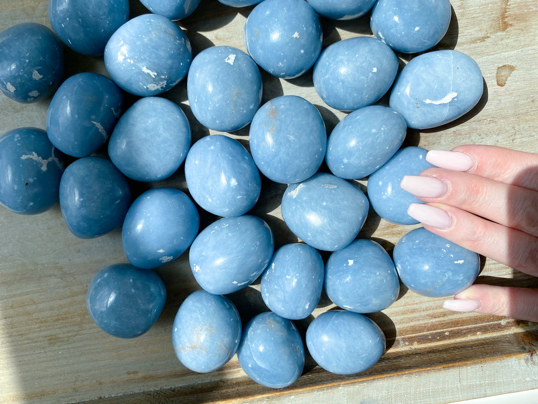 Angelite Tumble or Pebble Stone