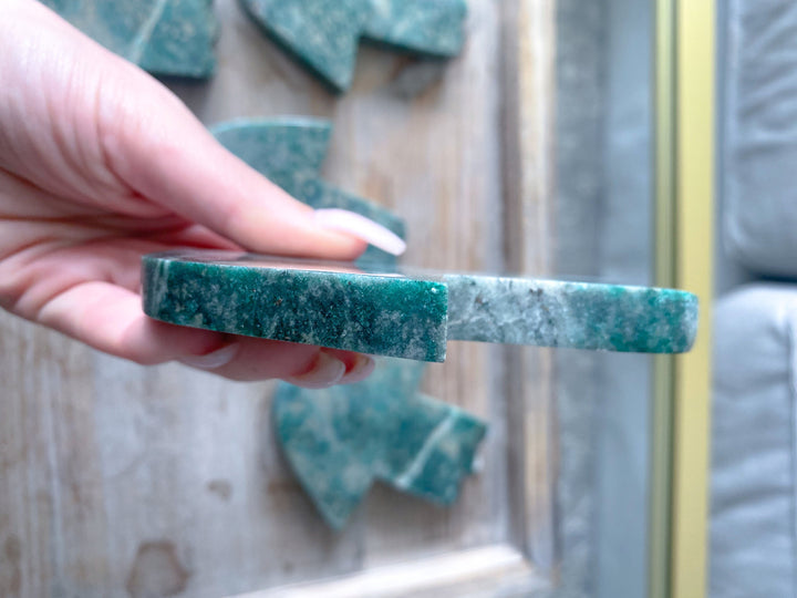 Large Green Aventurine Hamsa Carving