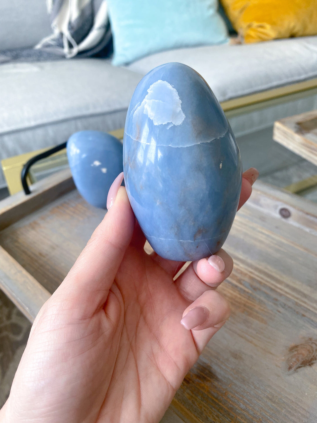 Select Your Own Angelite Freeform - Spiritual Awareness - Communication - Lucid Dreaming Stone - Muriel - Michael