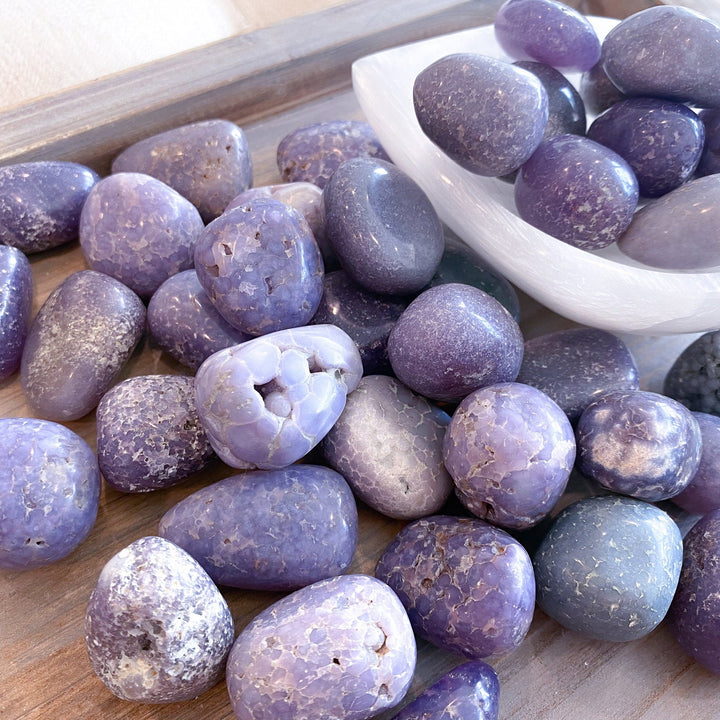 DREAMER Grape Agate Tumbled Stone - Dreams Coming True - Stability - Composure