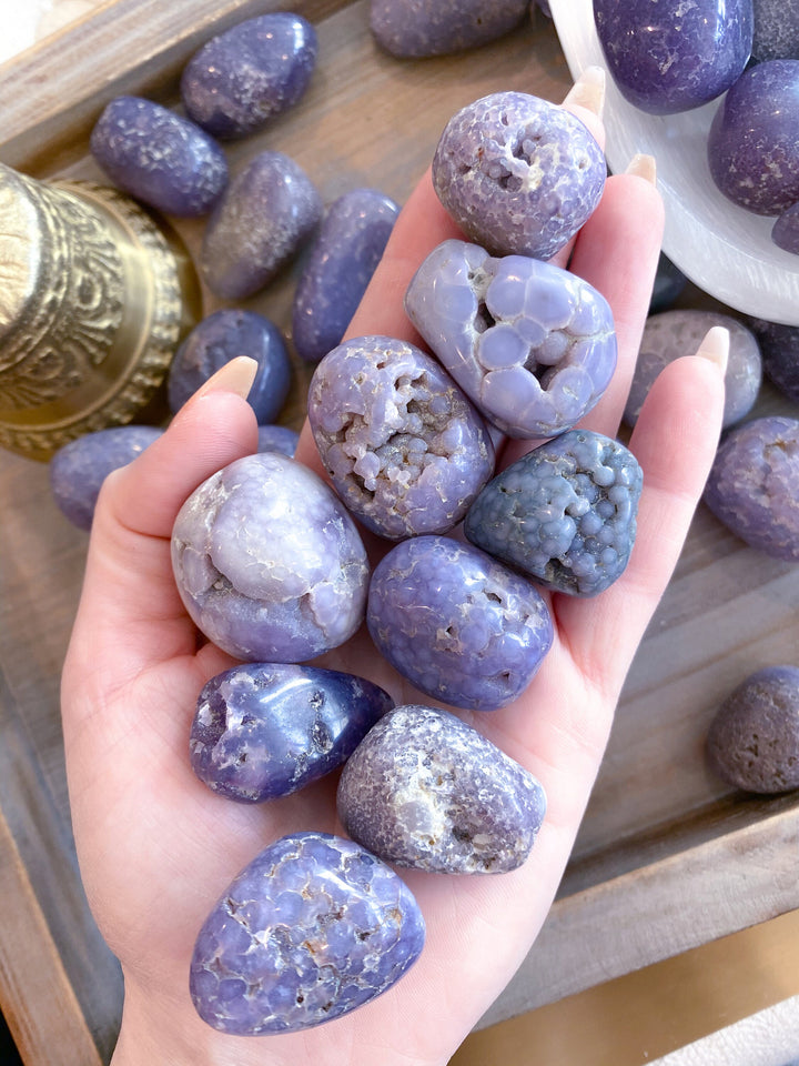 DREAMER Grape Agate Tumbled Stone - Dreams Coming True - Stability - Composure
