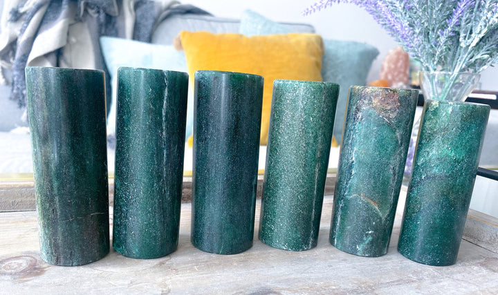 SET: Two Green Aventurine Harmonizer Cylinder Chargers