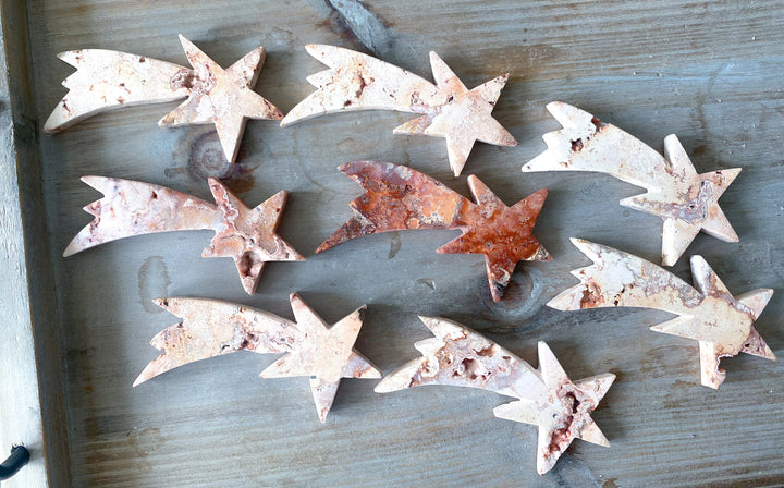 Pink Crazy Lace Agate Shooting Star