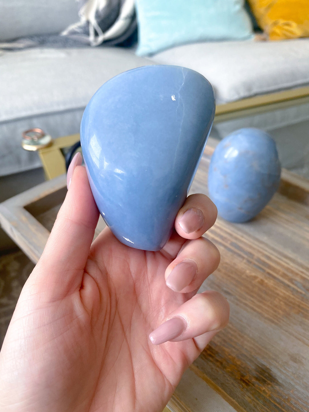 Select Your Own Angelite Freeform - Spiritual Awareness - Communication - Lucid Dreaming Stone - Muriel - Michael