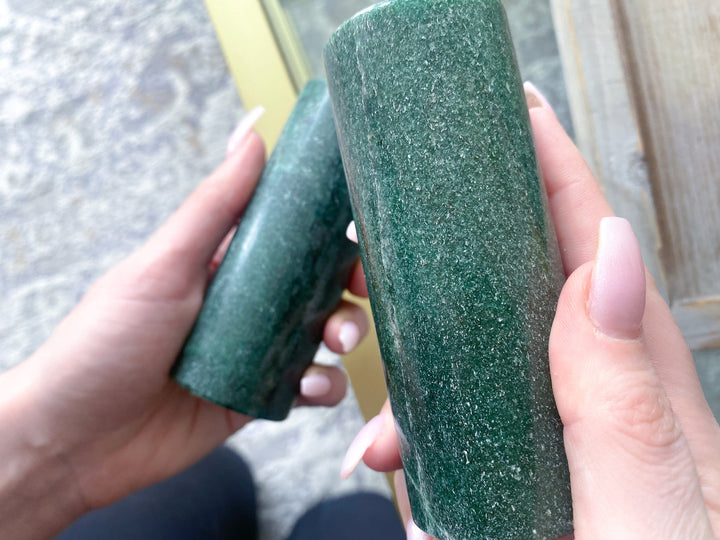 SET: Two Green Aventurine Harmonizer Cylinder Chargers