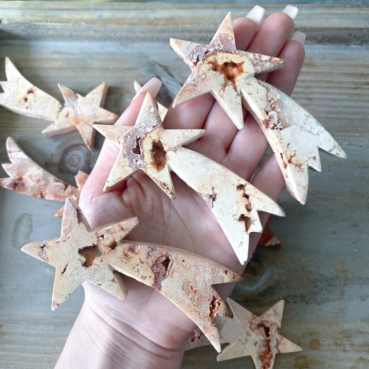 Pink Crazy Lace Agate Shooting Star