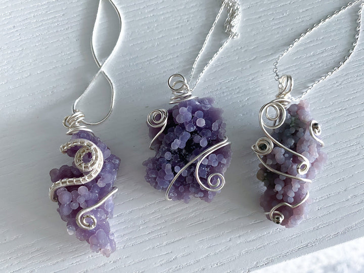 Grape Agate Necklace - Dreams Coming True - Stability - Composure