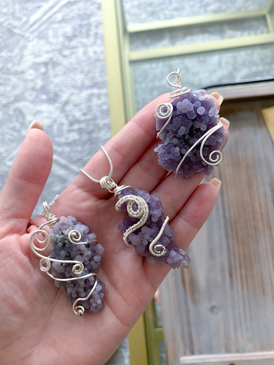 Grape Agate Necklace - Dreams Coming True - Stability - Composure
