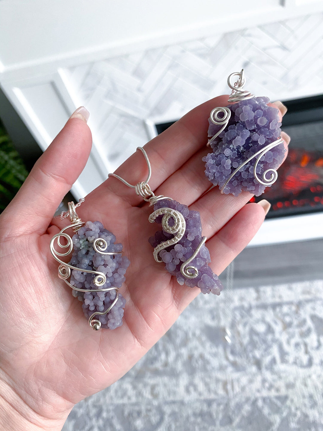 Grape Agate Necklace - Dreams Coming True - Stability - Composure