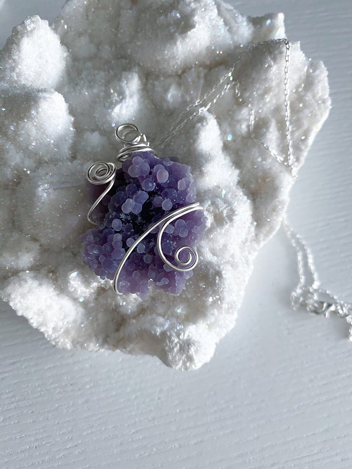 Grape Agate Necklace - Dreams Coming True - Stability - Composure
