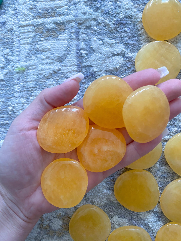 AA Large Orange Calcite Coin