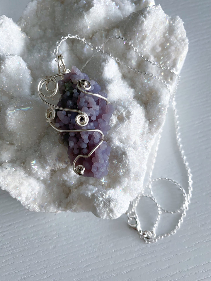 Grape Agate Necklace - Dreams Coming True - Stability - Composure