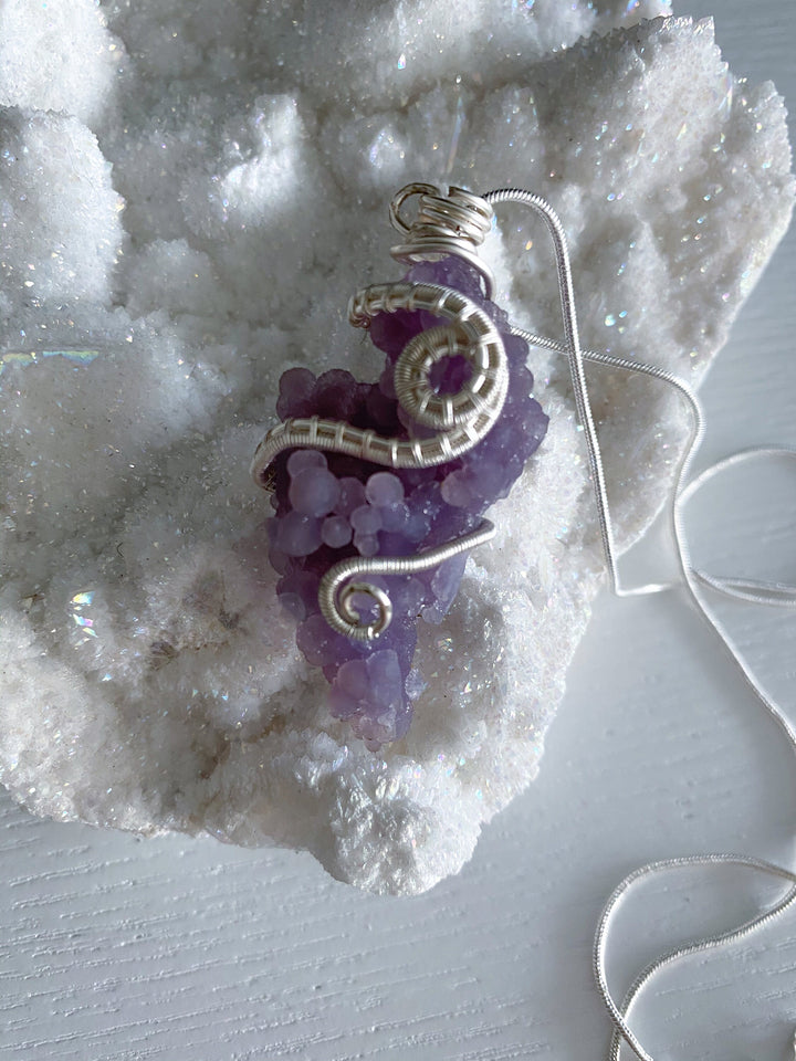 Grape Agate Necklace - Dreams Coming True - Stability - Composure