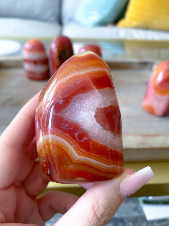 GROUNDING Carnelian Free Form - Courage Crystal - Strength - Protection - Root, Sacral, Solar Plexus Chakra