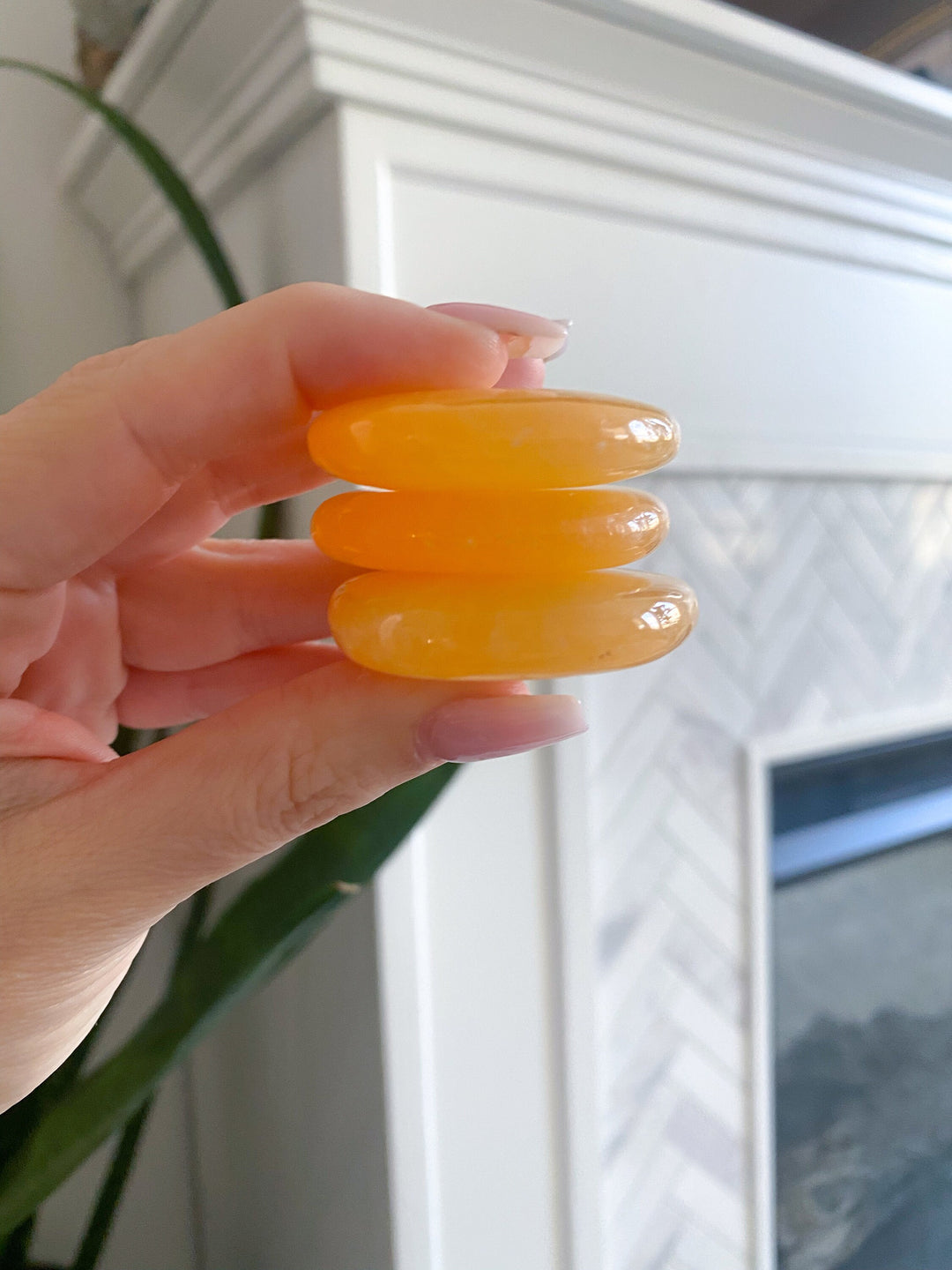 AA Large Orange Calcite Coin