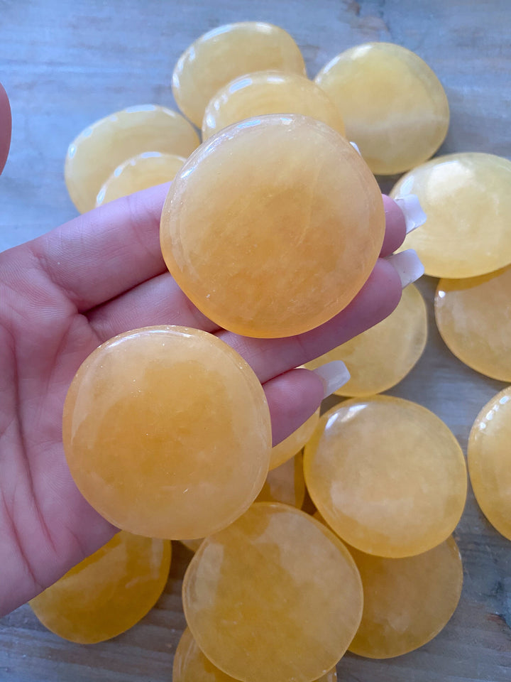 AA Large Orange Calcite Coin