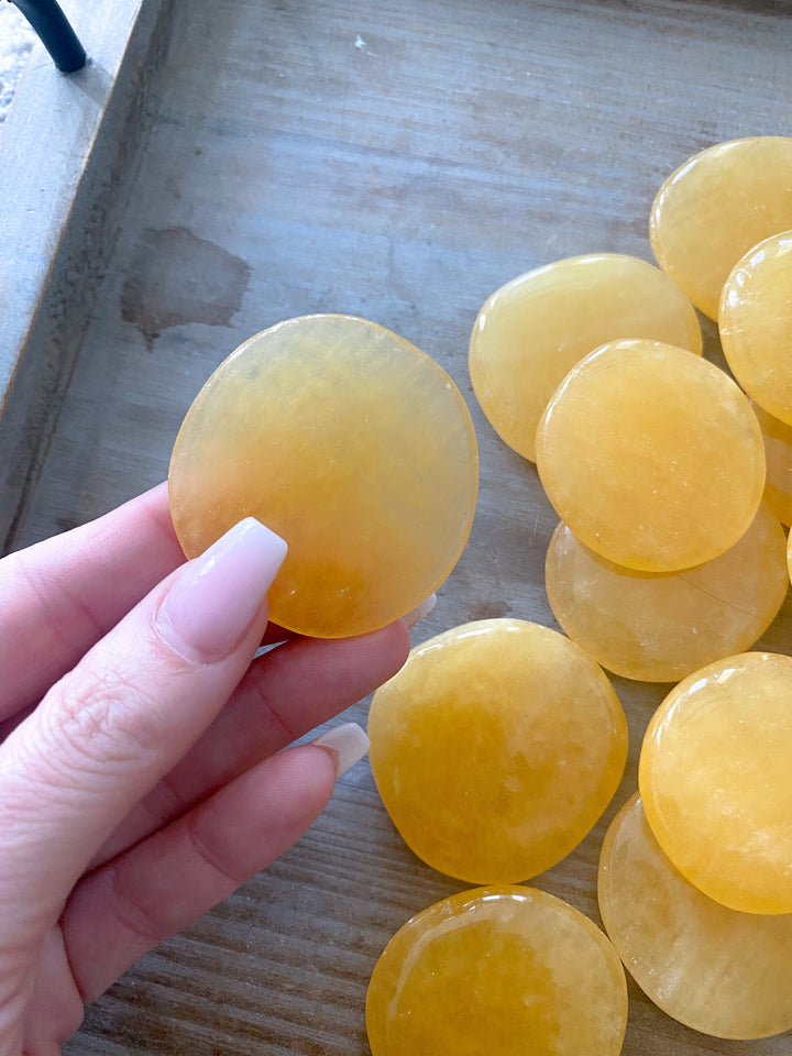 AA Large Orange Calcite Coin