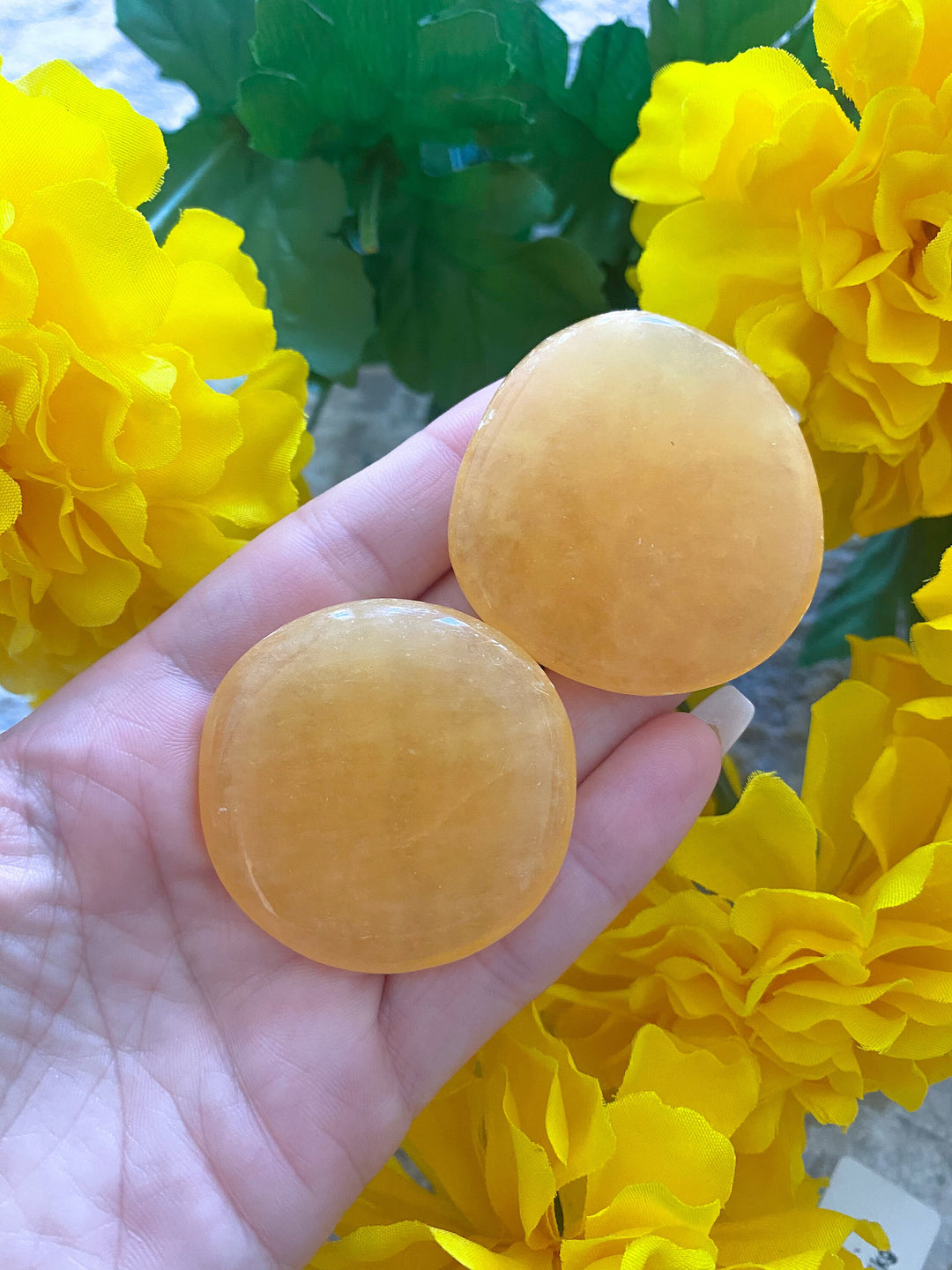 AA Large Orange Calcite Coin