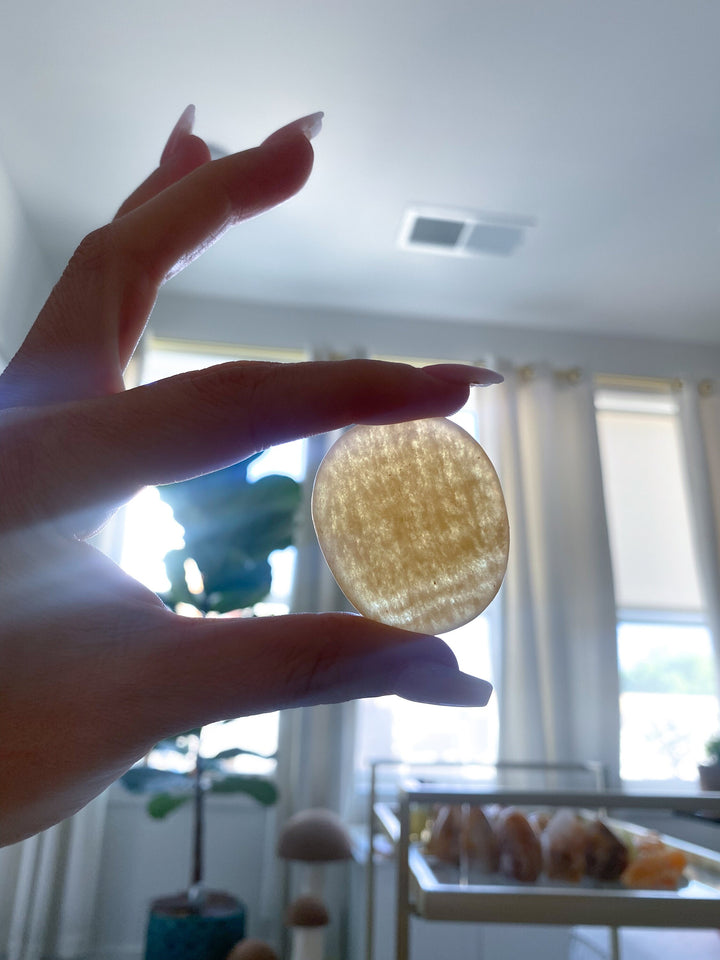 AA Large Orange Calcite Coin