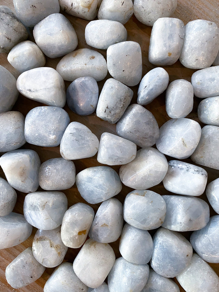 LOT of 5 Imperfect Blue Calcite Tumbles