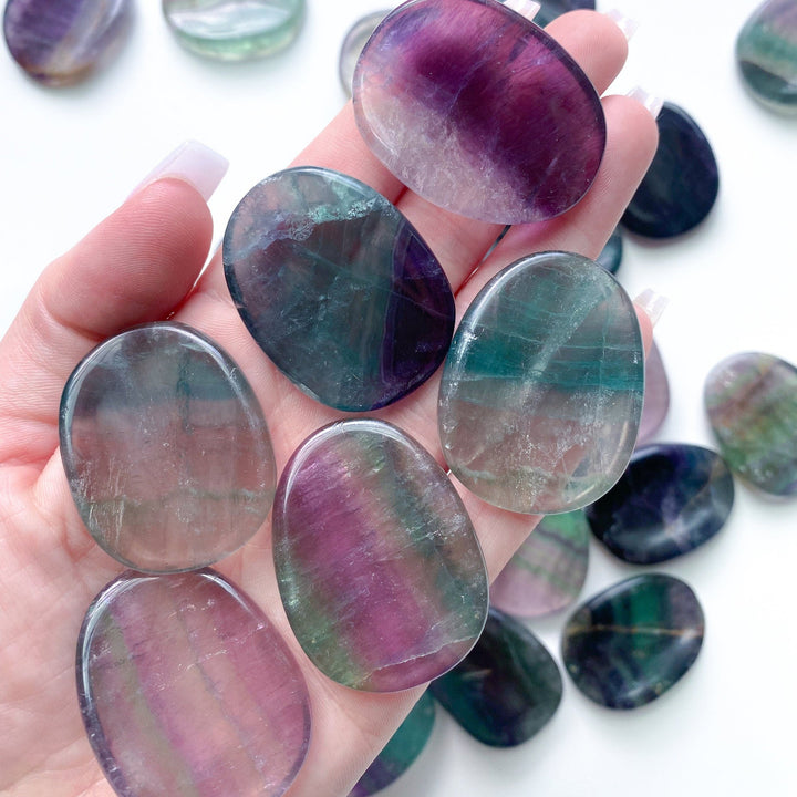 Rainbow Fluorite Worry Stone