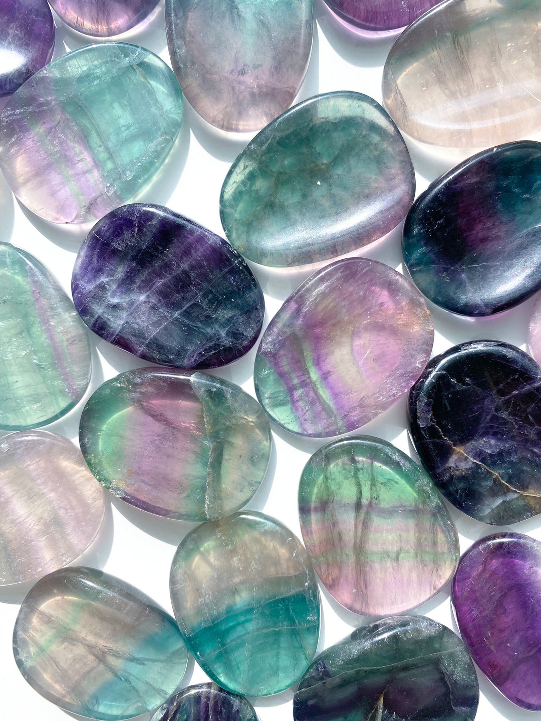 Rainbow Fluorite Worry Stone