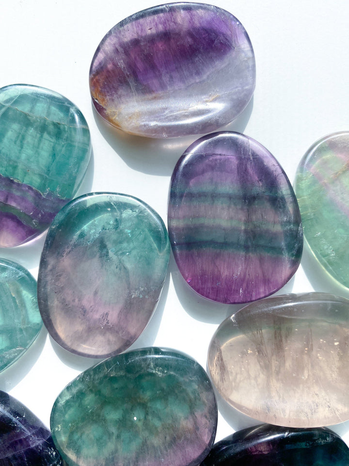 Rainbow Fluorite Worry Stone