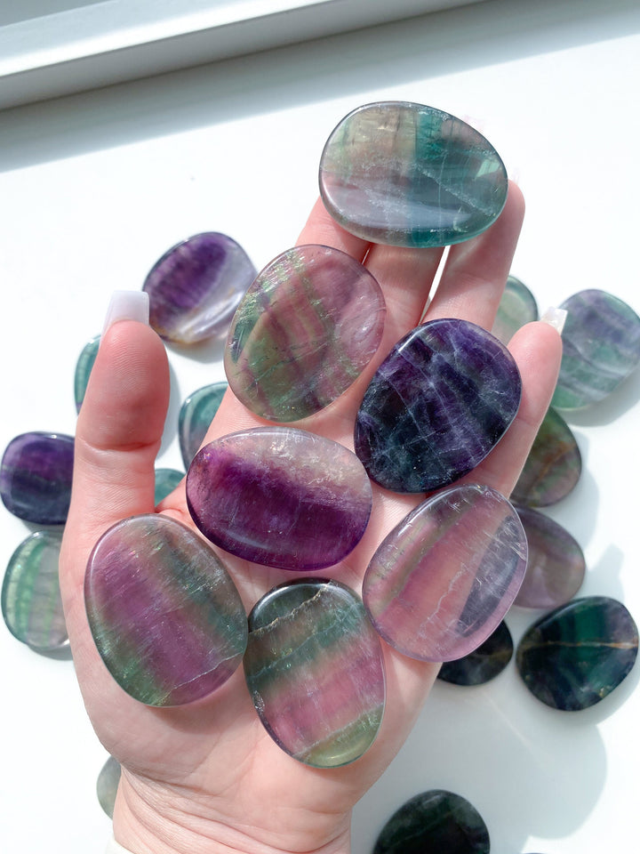 Rainbow Fluorite Worry Stone