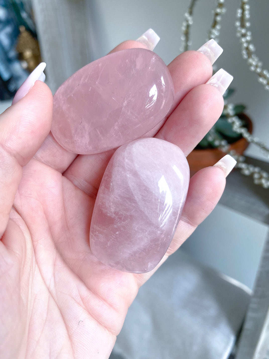 AA Quality Rose Quartz Pebble Stone