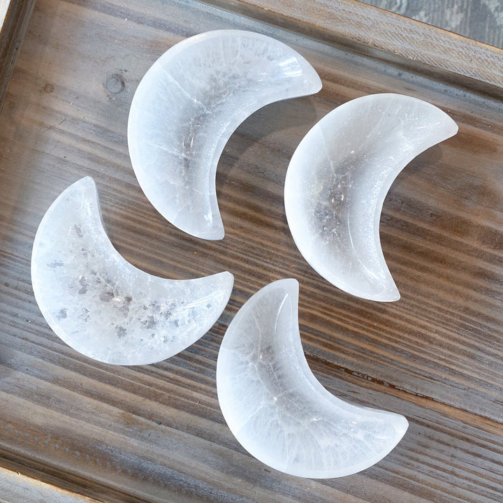 Selenite Moon Bowl