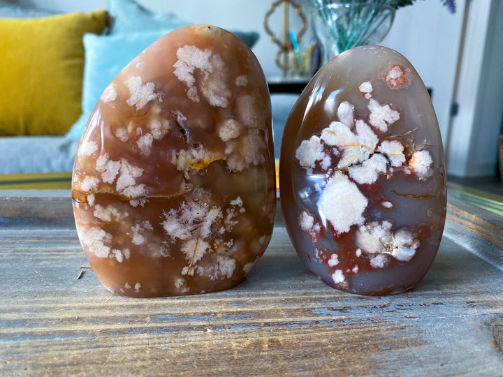 Big Freeform Flower Agate Stones - Approx .75-1 lb