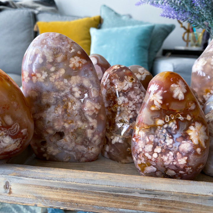 Big Freeform Flower Agate Stones - Approx .75-1 lb