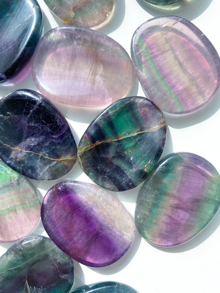 Rainbow Fluorite Worry Stone