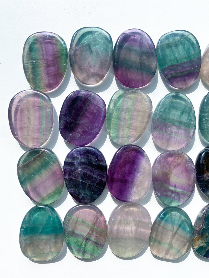 Rainbow Fluorite Worry Stone