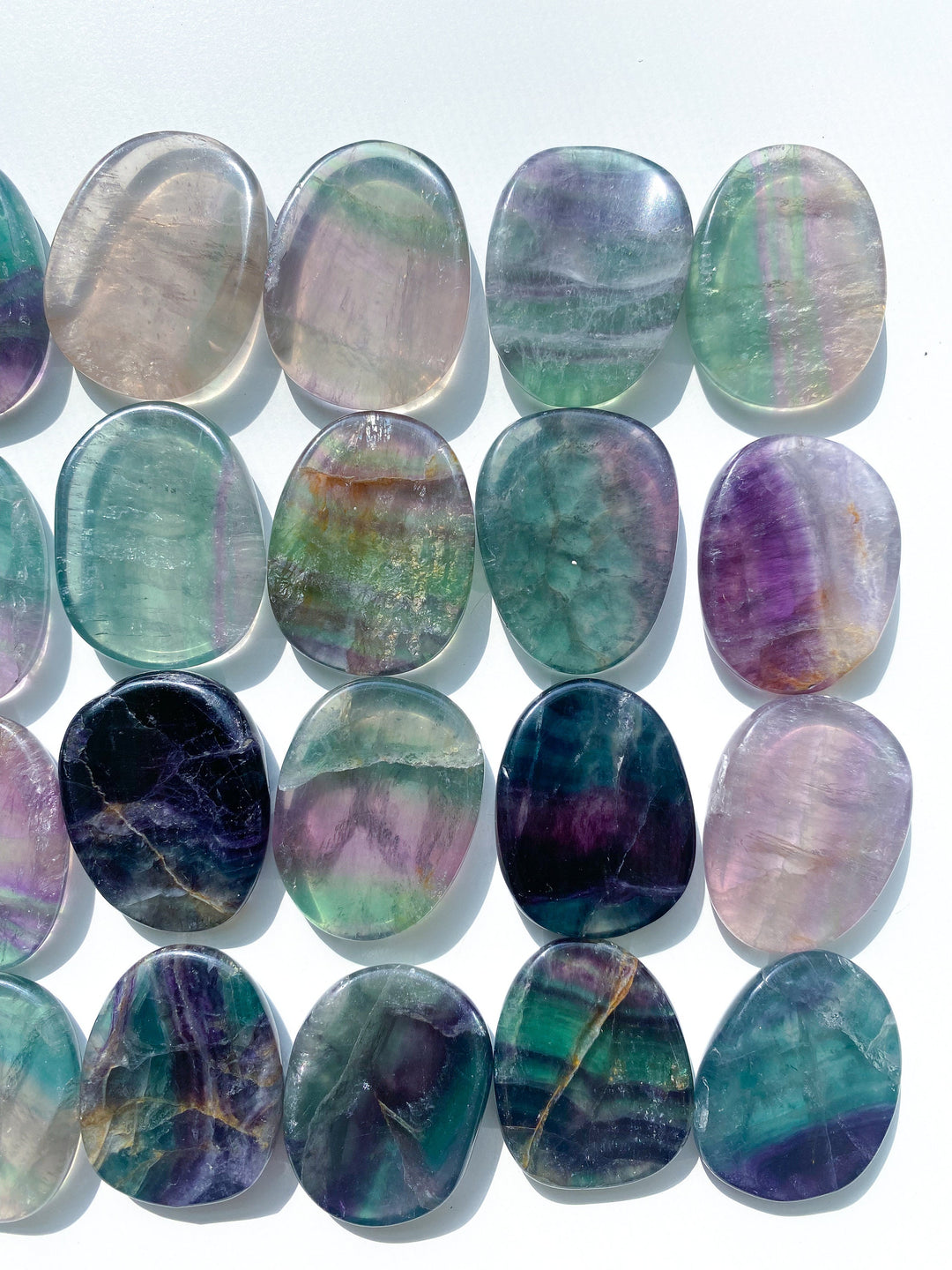 Rainbow Fluorite Worry Stone