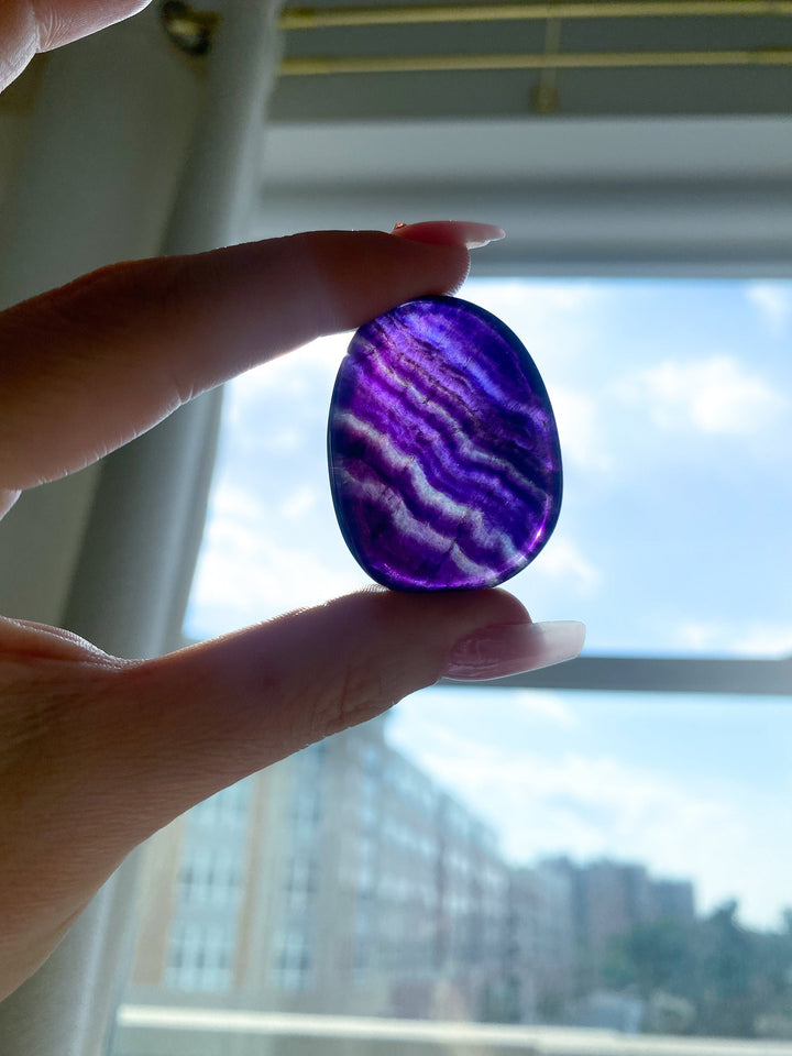 Rainbow Fluorite Worry Stone