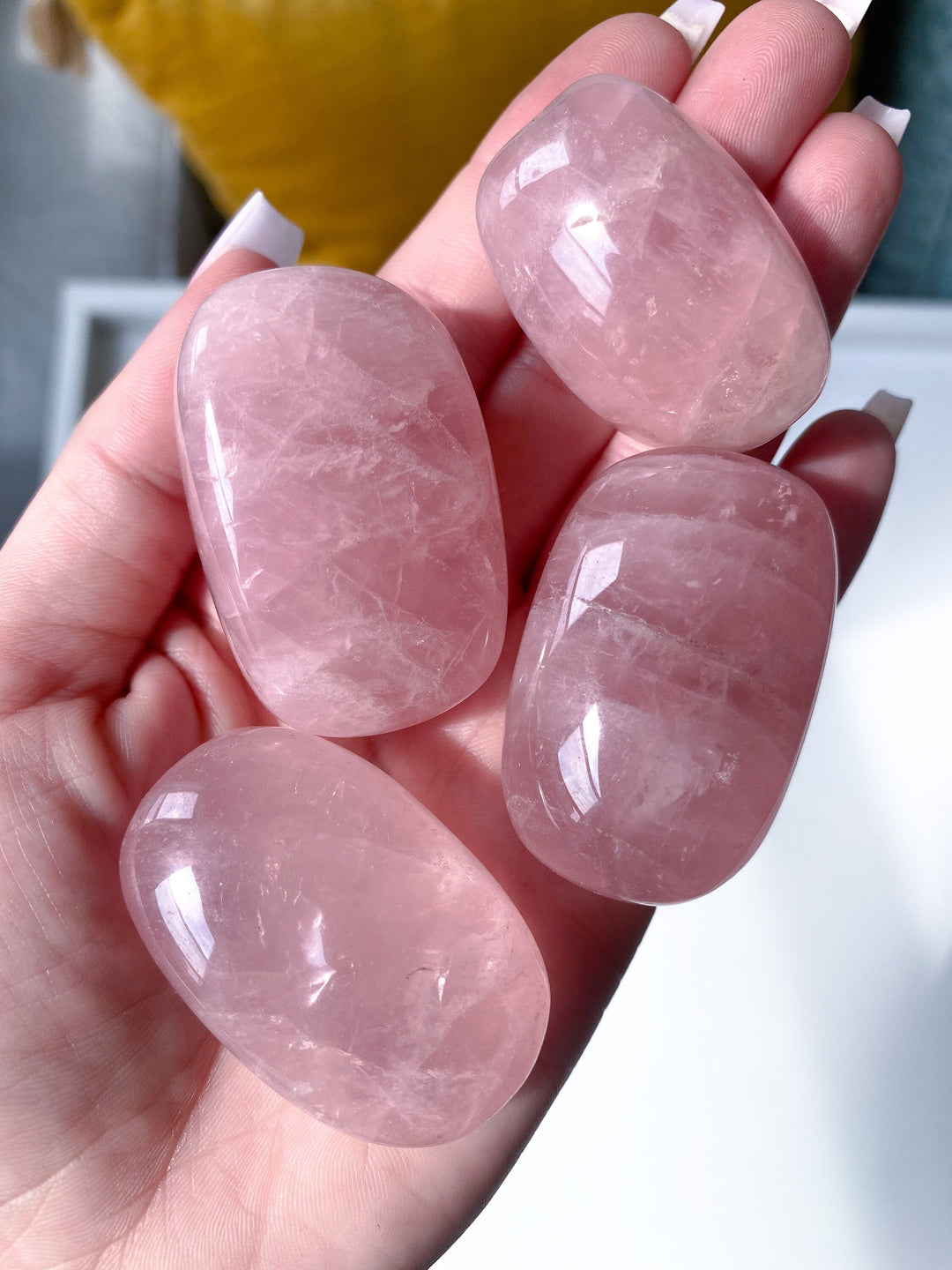 AA Quality Rose Quartz Pebble Stone