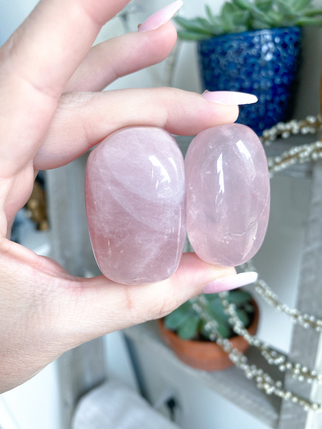 AA Quality Rose Quartz Pebble Stone