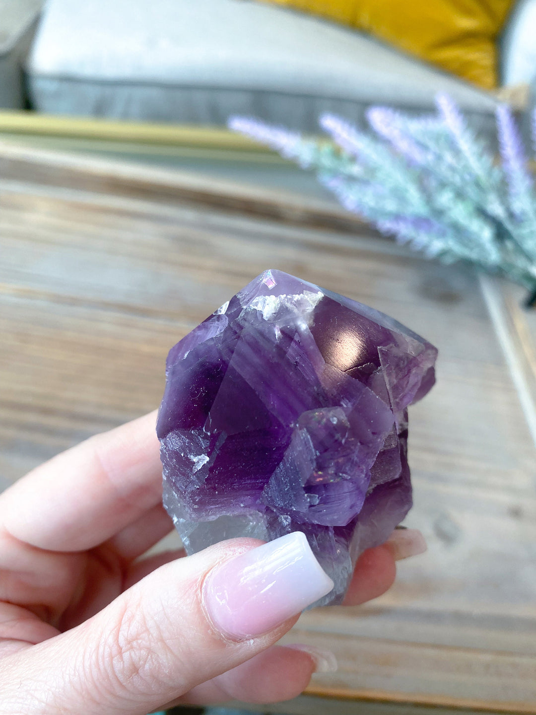 Small Rainbow Fluorite Top Polish Point 2" - Get EXACT Stone