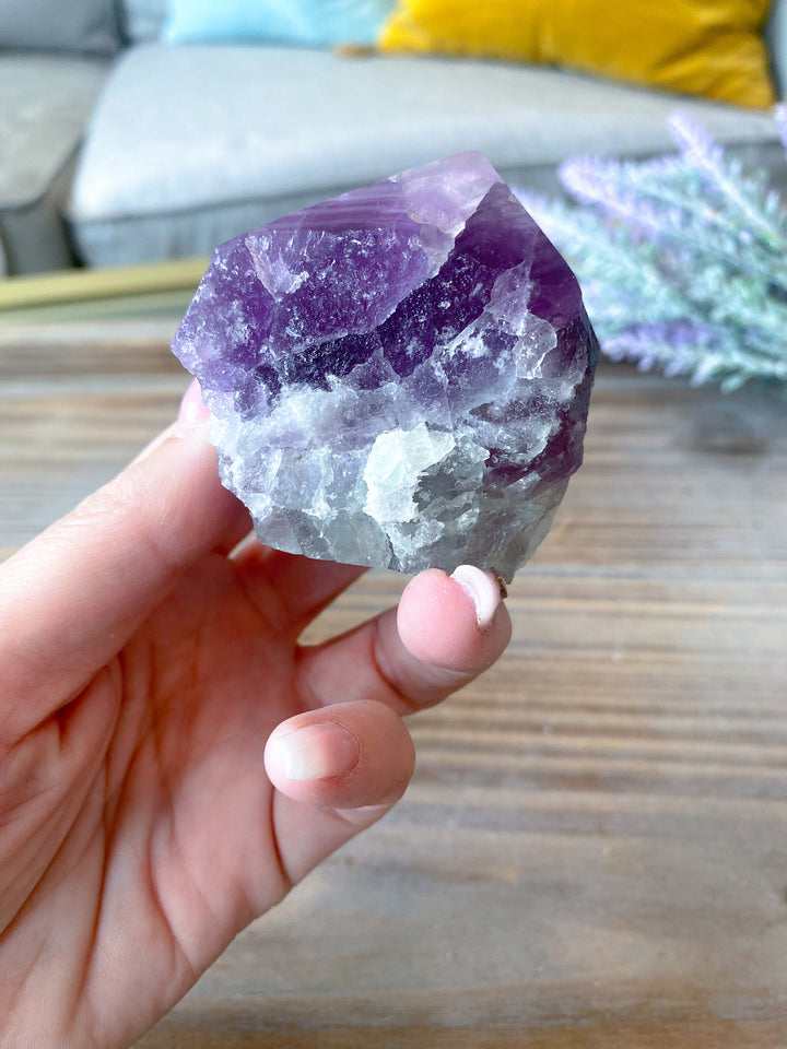 Small Rainbow Fluorite Top Polish Point 2" - Get EXACT Stone